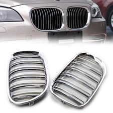 Front Kidney Grill Dual Slats For BMW 7 Series F01 F02 730LI 740LI 750LI 09-15