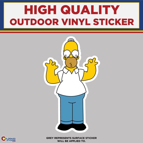 Homer Simpson Excited, hochwertige Vinyl Aufkleber - Bild 3 von 9