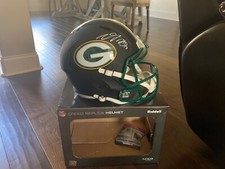 Davante Adams Matte Black signed helmet! Rare...