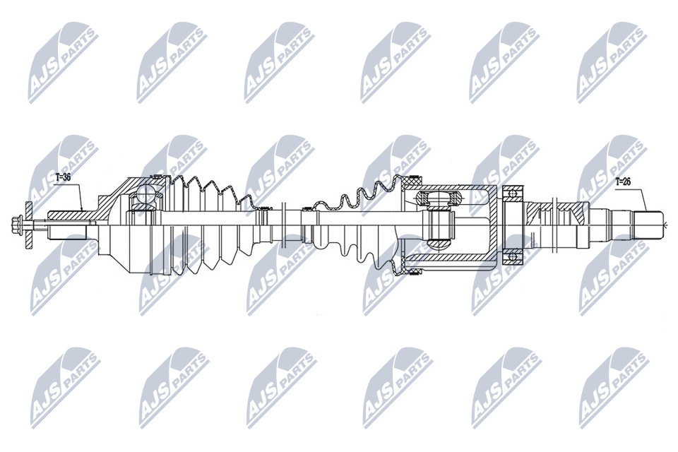 Driveshaft Front Axle Right Automatic Transmission NPW-VV-138 NTY for VOLVO V50 - Image 5