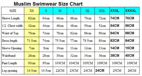 Burkini Burqini Muslim Islam Swimwear Swimsuit Beachwear Swimdress Swimsuit Full - Picture 8 of 8