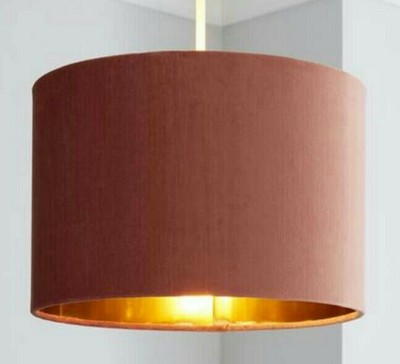Terracotta Burnt Orange Lightshade Ceiling Shade Velvet Light