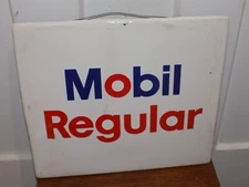 Vintage Mobil Regular Metal Gasoline Pump Panel