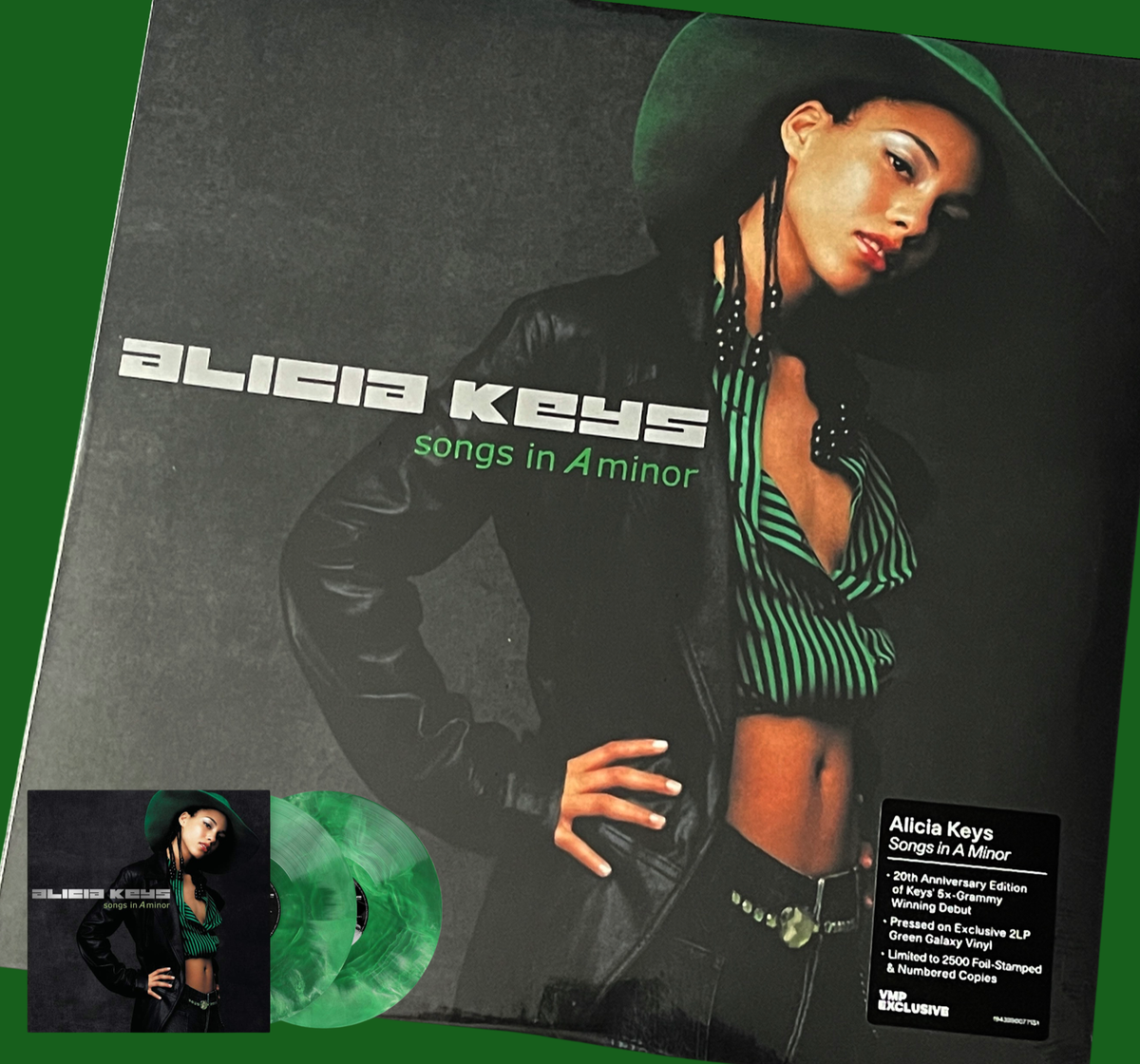Alicia Keys SONGS IN A MINOR 2021 VMP Green Galaxy Vinyl 2LP