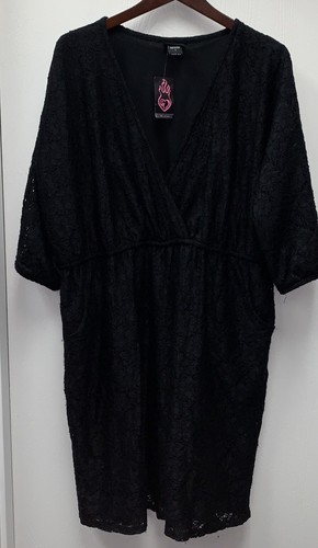 Torrid Black Lace Lined Skater Dress Goth Witch Vintage - Bild 5 von 11