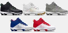 Under Armour Boy's UA Harper 8 Mid RM Youth Baseball/Softball Molded Cleats