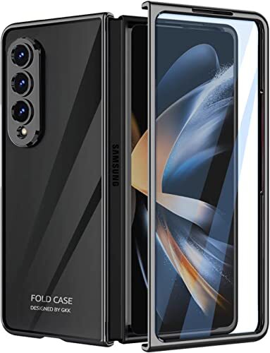 Hulveze Custodia per Galaxy Z Fold 4 con Pellicola Protettiva, (J8m)