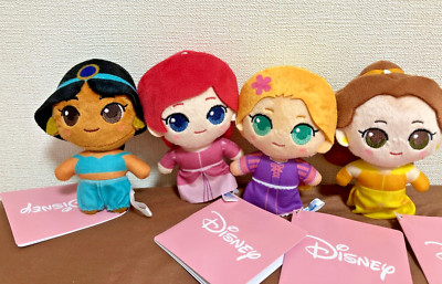 Disney Princess Jasmine Ariel Rapunzel Bell plush doll stuffed toy NEW JAPAN