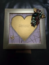 Framed heart saying with jewelry added