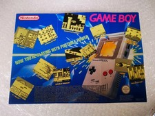 Nintendo Game Boy Poster  DMG-UKV-1 Original 1989 / 1990