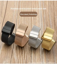 Quality Milanese Stainless Steel Watch Strap 06 Line Mesh Woven Wristband10-24mm