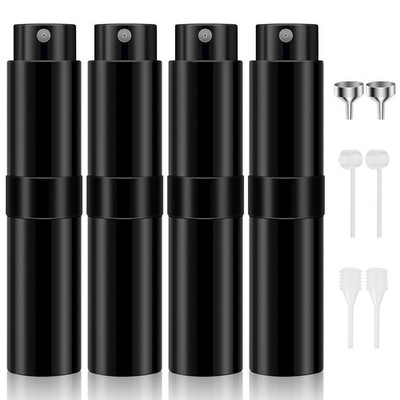 Saiveina 8ml Travel Perfume Atomizer Bottles Refillable, Mini 4 Black 