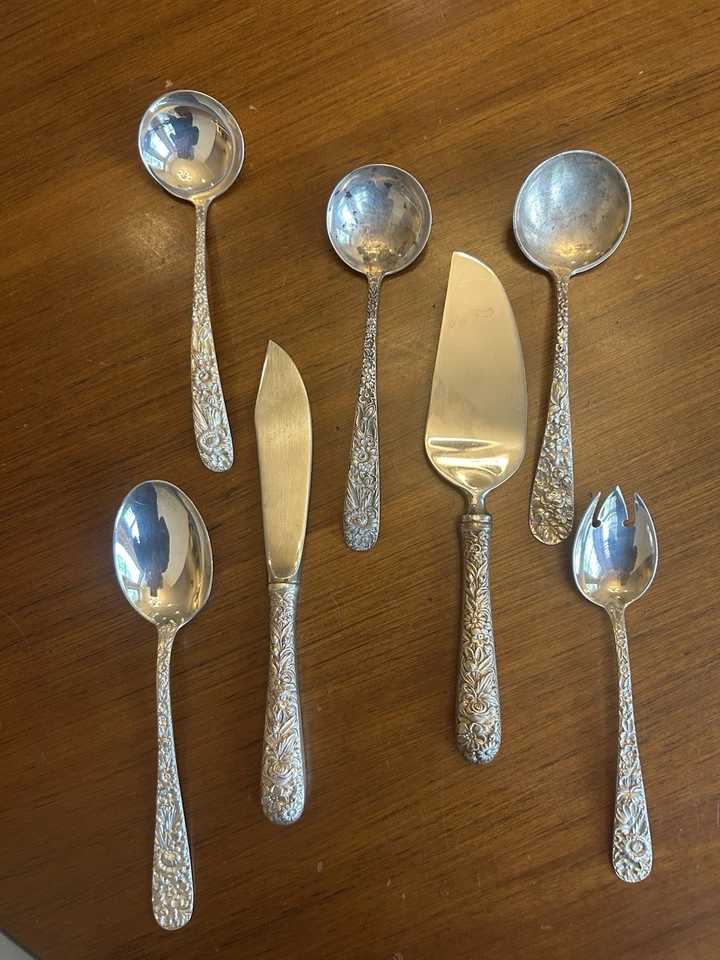 Repousse By Kirk 14 (four Piece) Place Settings With Additional Serving Pieces - Image 2 of 4