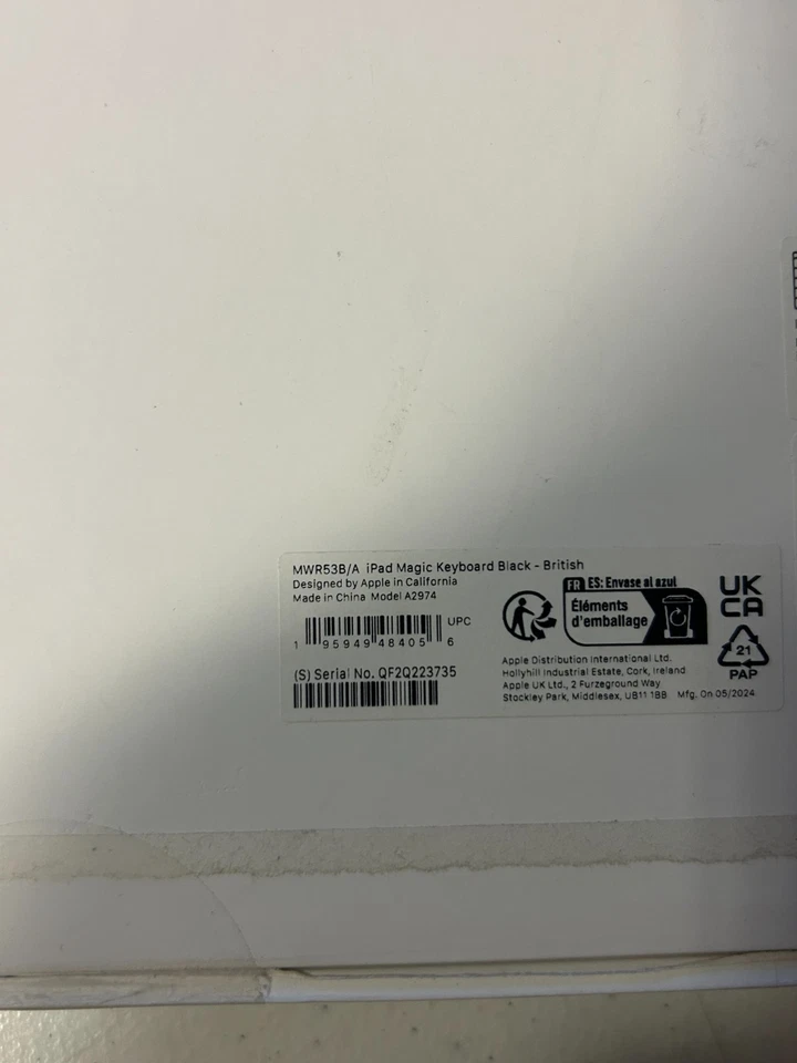 GENUINE APPLE IPAD PRO 13” M4 2024 MAGIC KEYBOARD CASE BLACK ORIGINAL MWR53B/A - Image 4 of 4