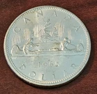 ☆ CANADA 1965 ☆ 1 DOLLAR (0.800) ELIZABETH II • D.G. REGINA ☆ 36 mm KM#64