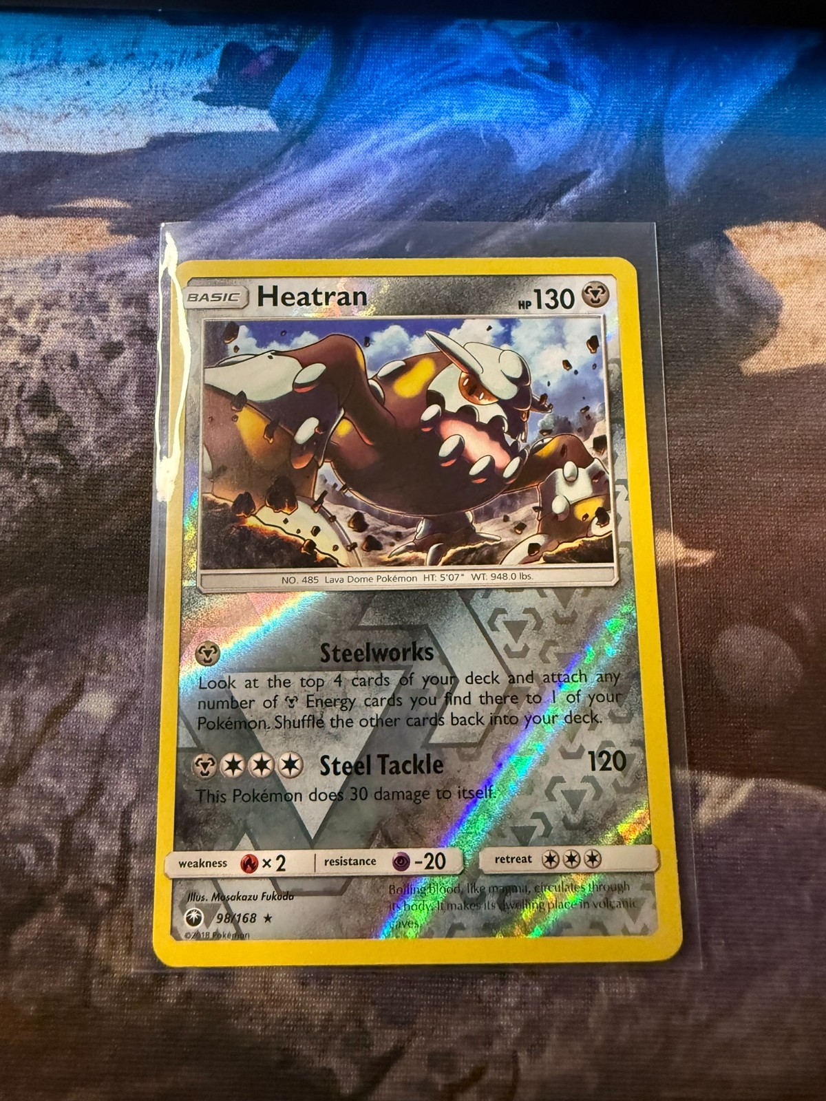 Heatran 98/168 Sm-Celestial Storm Reverse Holo