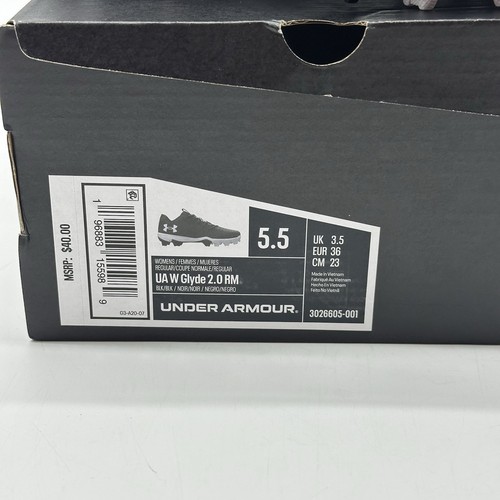 Under Armour Glyde 2.0 schwarz/weiß RM Softballschuhe Damengröße 5,5 – neu! - Bild 11 von 11