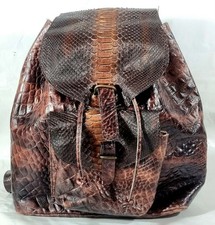 Vintage Rogers Boots Genuine Alligator Skin Leather Backpack Exotic Reptile Bag