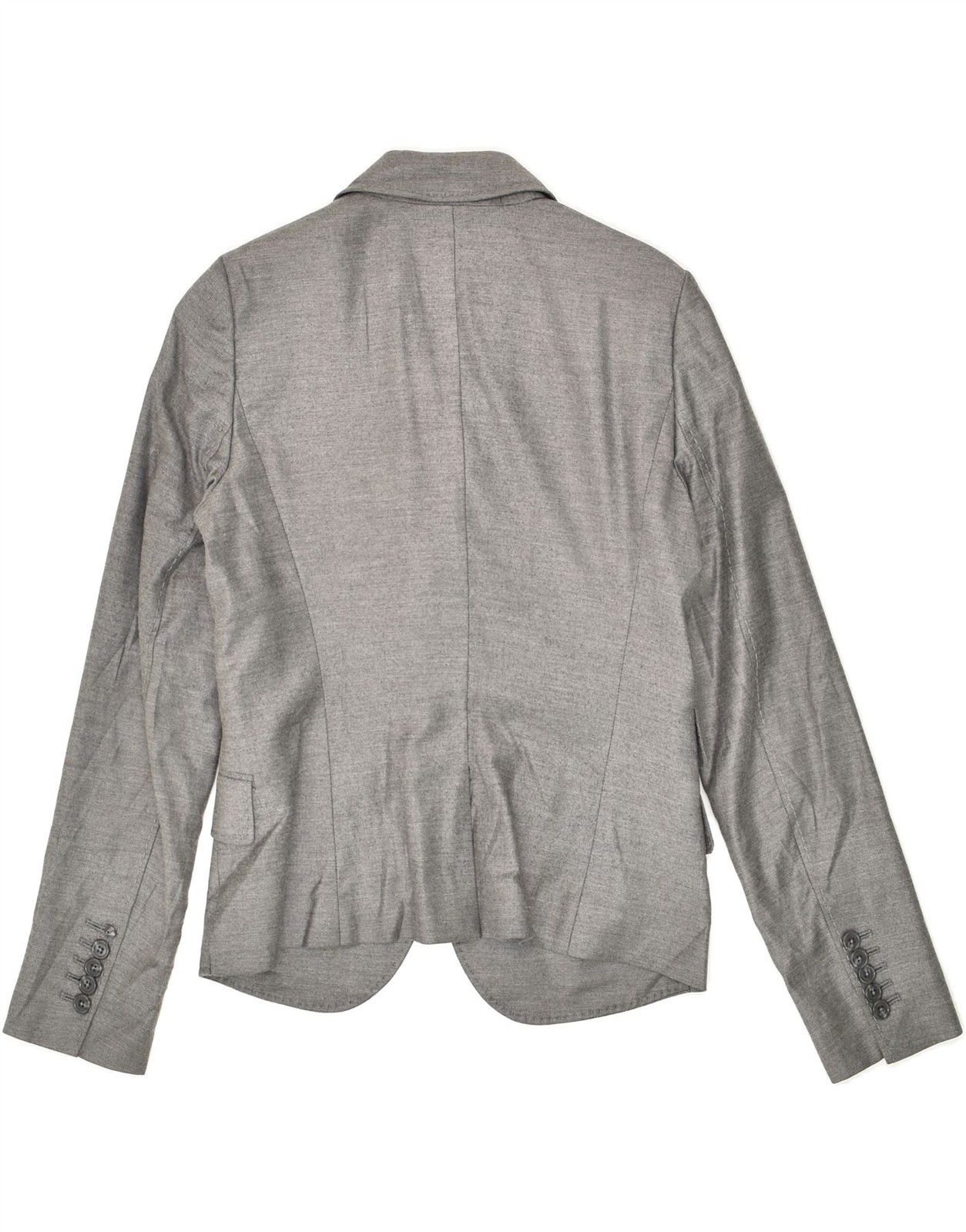 MASSIMO DUTTI Womens 2 Button Blazer Jacket IT 40 Small Grey Wool RB03 thumbnail 2