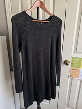 H&M Black Knit Pullover Dress Size Medium