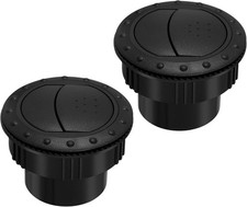 2Pcs Dashboard Air Conditioning Vent Deflector Outlet Car: 60Mm/2.3In round A/C