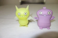 2 Ugly Doll Ice Bat Special Glow In The Dark Yellow Mini 3” Action Figure Babo