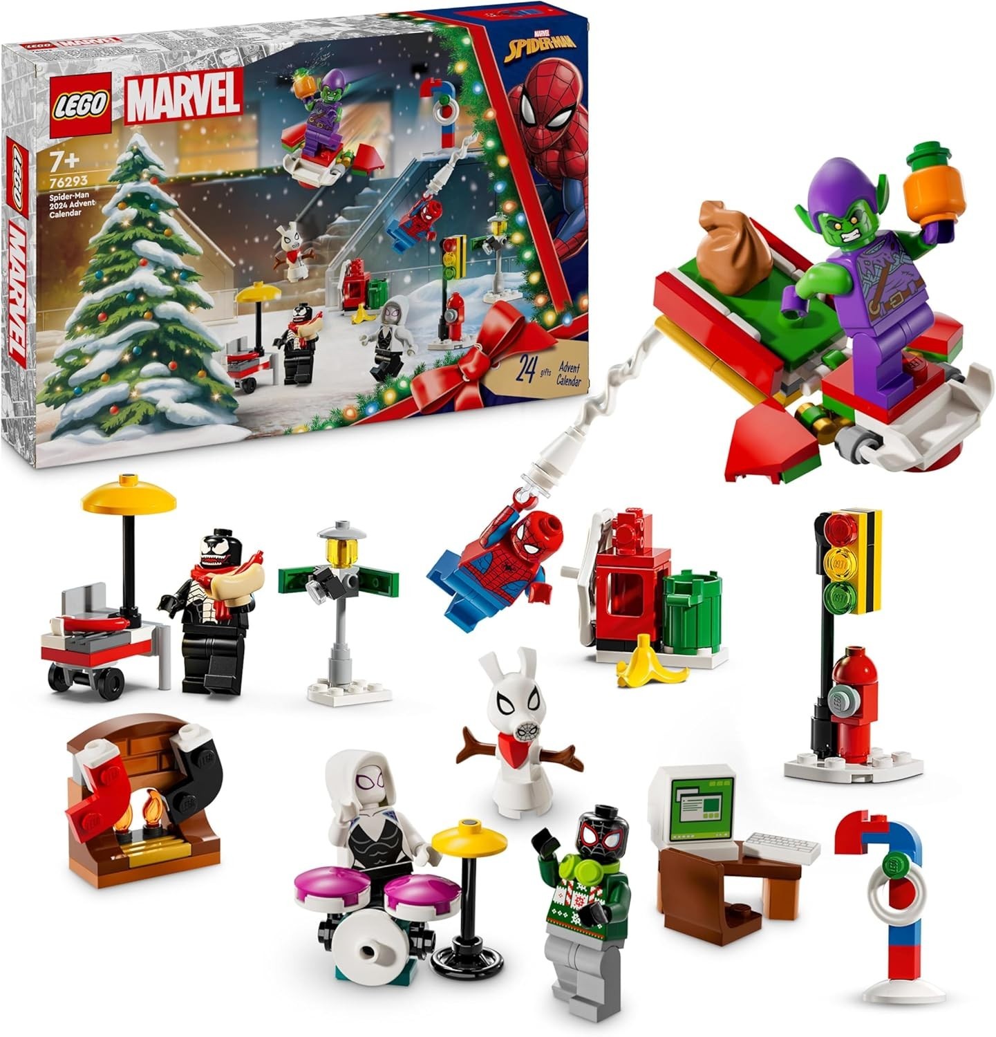 Calendrier de l'Avent Marvel Spider-Man 2024 LEGO 76293 jouet enfant Collection Noël