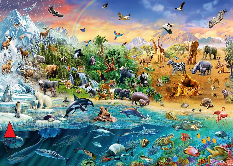PUZZLE ANIMALI SCHMIDT ANIMALI VARI ANIMAL KINGDOM 1000 PZ - Immagine 2 di 3