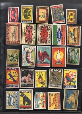 Matchbox Labels early Made in INDIA alle verschiedenen Sorten gemischt #242
