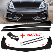 Front Bumper Lip Spoiler Glossy Black Body Kit For Nissan 370Z Nismo Coupe 09-20
