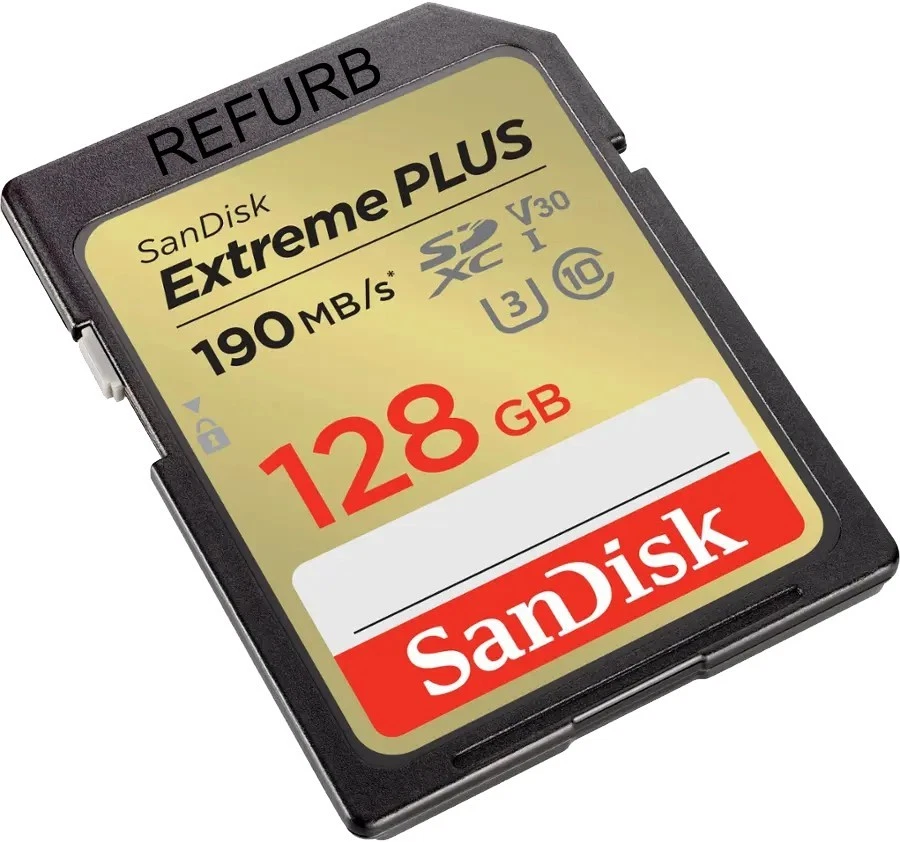 LOTE 10x Tarjeta de Memoria SD SanDisk Extreme Plus 128GB UHS-I V30 U3 Clase 10 190 MB/s Foto 3 de 4