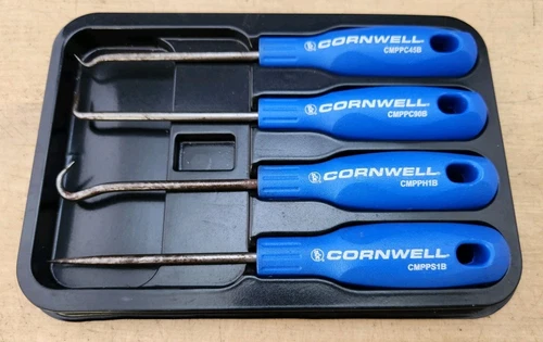 Cornwell Tools CTG84PPS - 4 Piece Blue Precision Hook And Pick Set