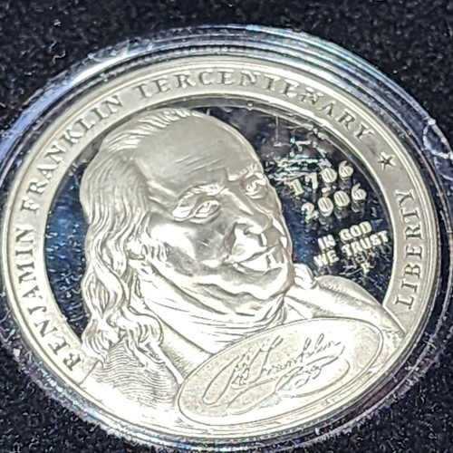 The Benjamin Franklin 300th Anniversary Proof Silver Dollars - Picture 4 of 13