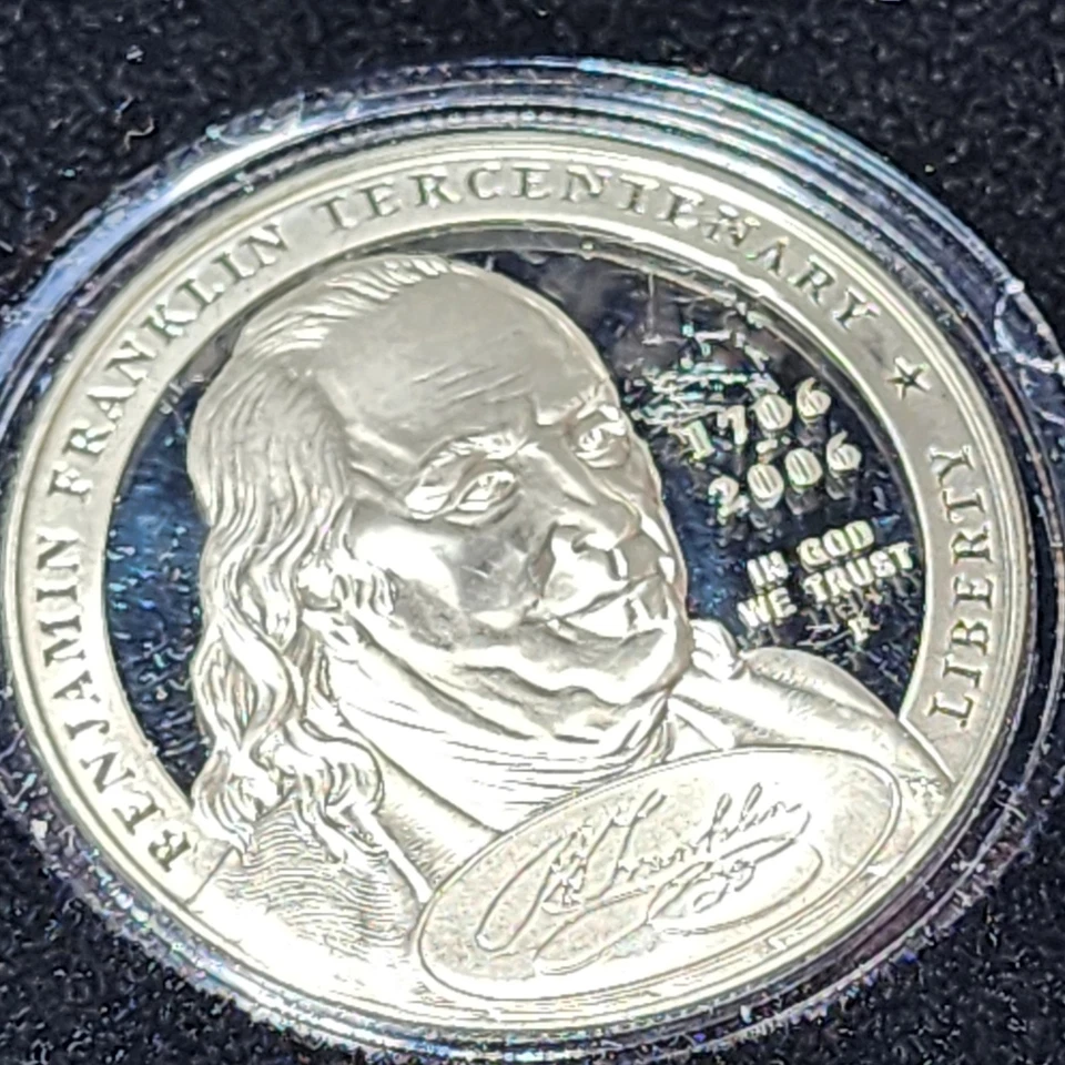 The Benjamin Franklin 300th Anniversary Proof Silver Dollars - Image 4 of 4
