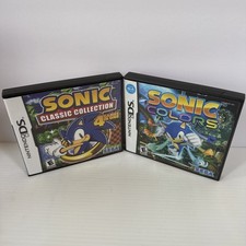 Nintendo DS Sonic Classic Collection & Sonic Colors Cases & Manuals