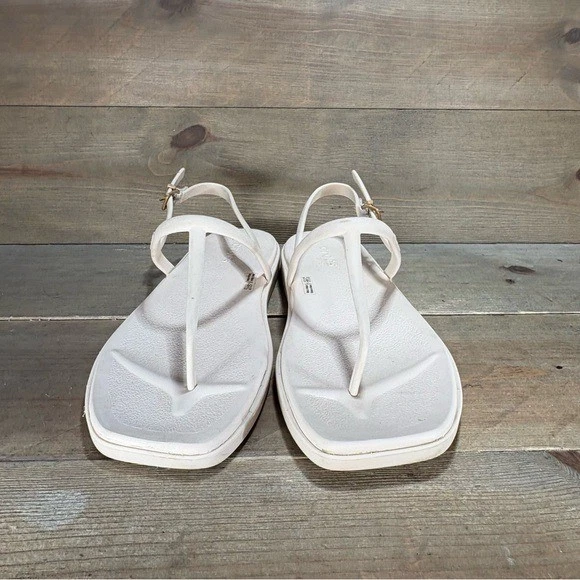 crocs miami mujer talla 9 zapatos beige tiras tanga chanclas sandalias Foto 4 de 4