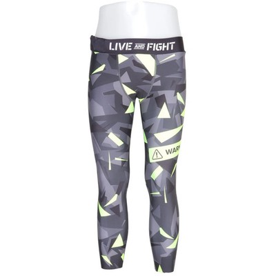 Olimp, Sportleggings, Größe: M, Schwarz/Grau/Gelb, Elasthan/Polyester #N3Y