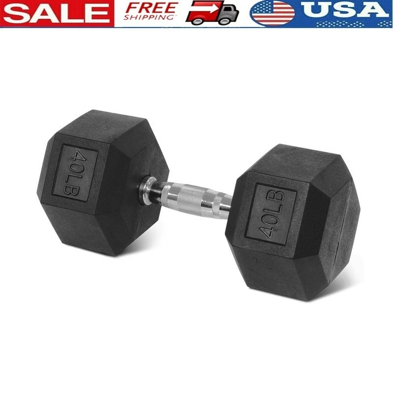 Neoprene Coated Dumbbell Hex Shape Strength Training Muscle Toning New