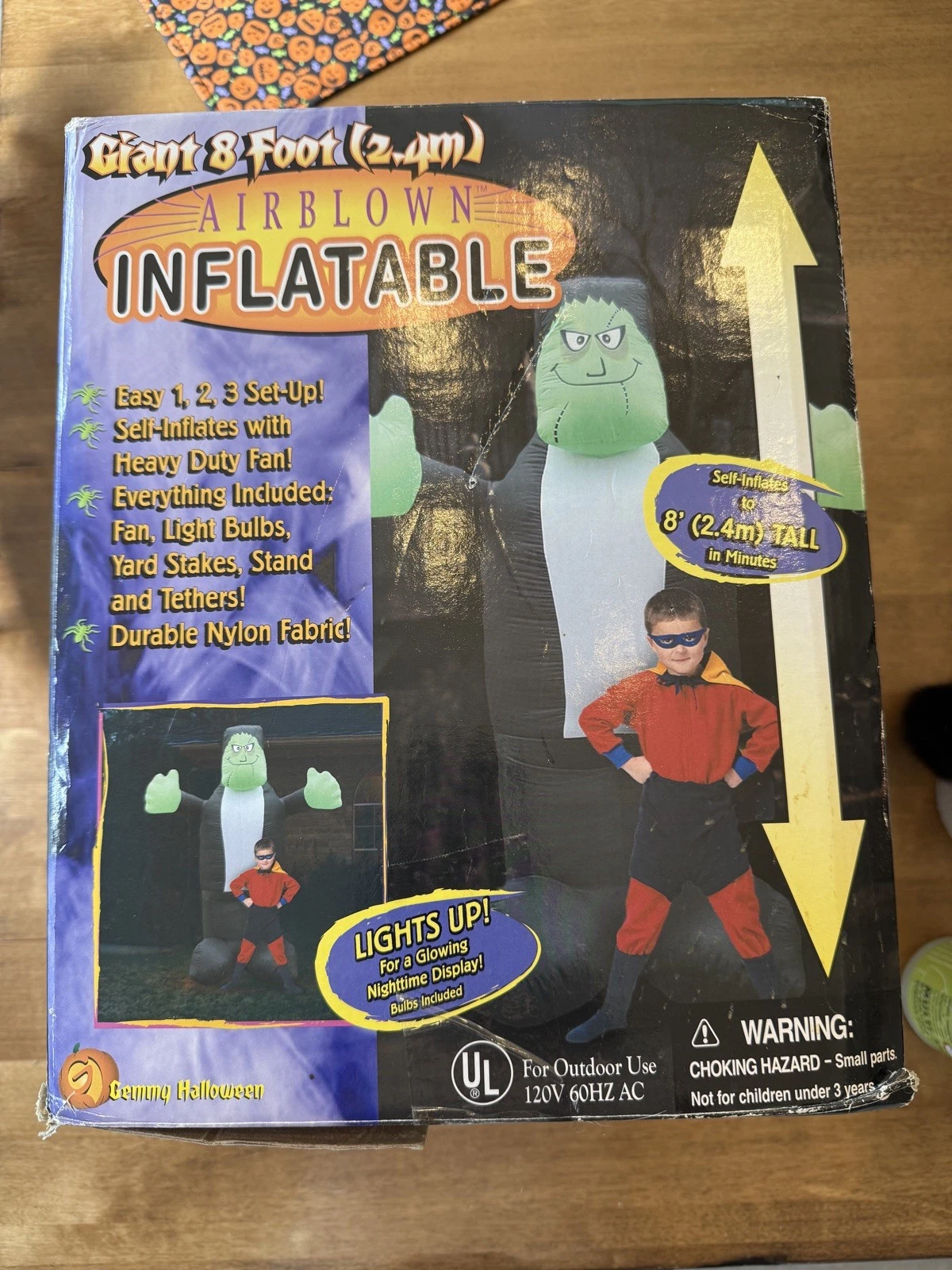 GEMMY 8 Feet Giant Inflatable Monster Halloween - Original Box RARE!!