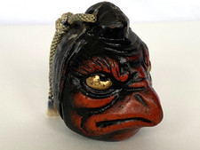 Vintage Japanese  Bell Tengu Dorei Doll Cast Iron  Head
