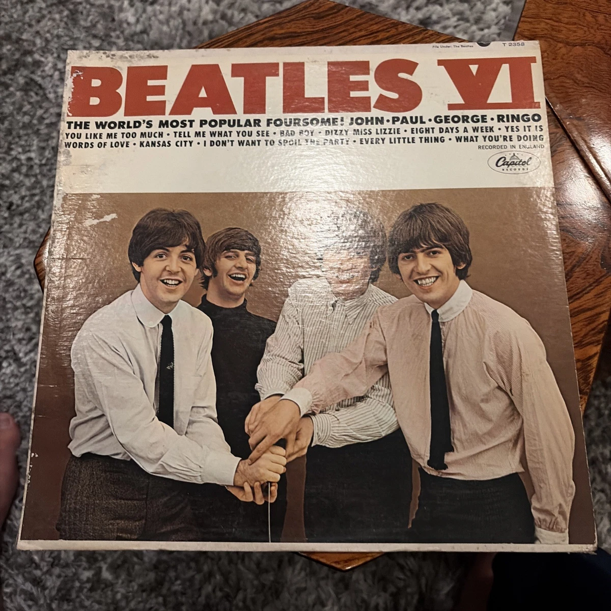 1965 The Beatles - Beatles VI - Capitol T-2358 Mono Rock 33 rpm 12