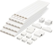 392in White Wall Cord Raceway Cable Cover Kit
