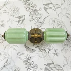 Vintage Milk Glass Bathroom Vanity Light  2Light Wall Sconce with Brass Finis...