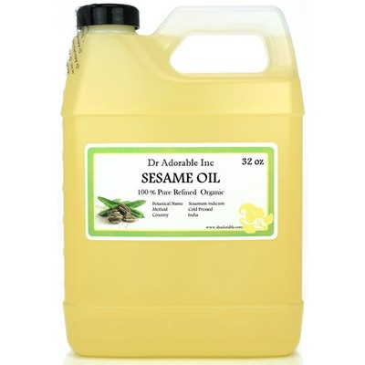 Dr Adorable - 32 oz - Sesame Seed Oil Refined - 100% Pure Natural Organic Col...