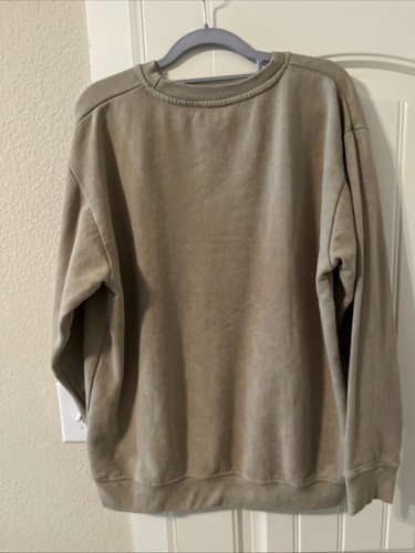 Scream Ghostface Killer Mask Sweatshirt Tan/Brown Halloween Large Long Sleeve - Picture 3 of 4