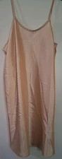 Flora Almond 206 Collection Satin Chemise Women's Sleep Top SIZE L