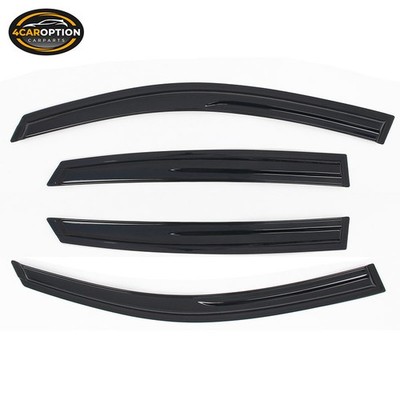Fits 16-21 Honda Civic 4DR 4PCS Mugen Style Window Visors Rain Guards Shade