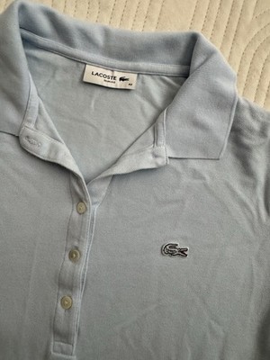 Lacoste Damen Polo-Shirt Slim Fit   hellblau   Neu (gewaschen & gebügelt)