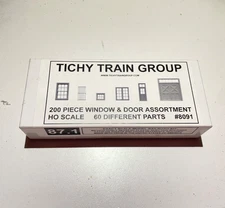 Tichy Train Group #8091 HO Scale Windows & Door Assortment Missing Parts Boxed