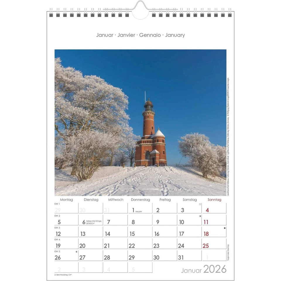 Schleswig-Holstein & Hamburg - Kalender 2026 - Bild 2 von 4